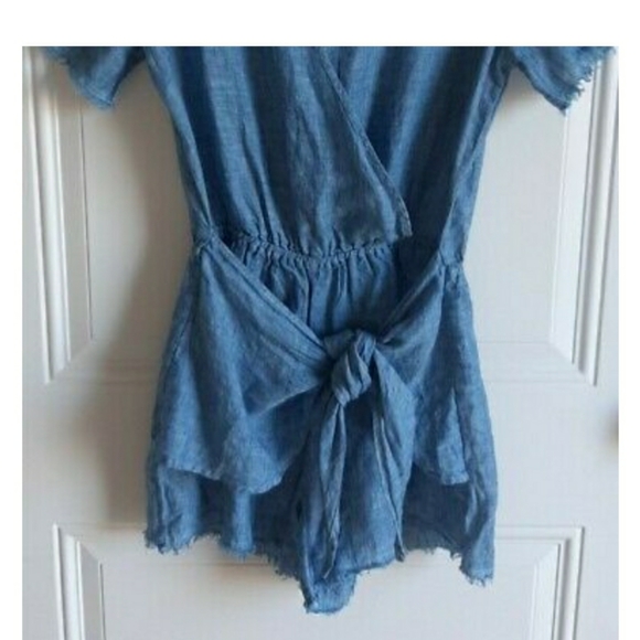 Sanctuary x Anthropology Blue Chambray Romper - Picture 5 of 14